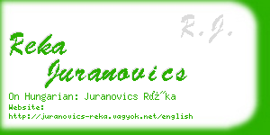 reka juranovics business card